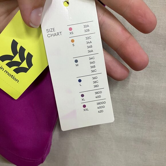 All In Motion Womens XS Dark Violet Flex Light Support V-Neck Cropped Sports Bra - Picture 7 of 10